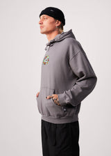 Afends Mens Warped - Recycled Hoodie - Steel - Afends mens warped   recycled hoodie   steel   sustainable clothing   streetwear
