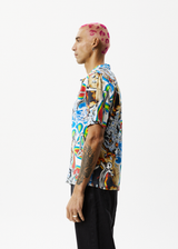 Afends Mens Water Is Life - Cuban Short Sleeve Shirt - Multi - Afends mens water is life   cuban short sleeve shirt   multi   sustainable clothing   streetwear