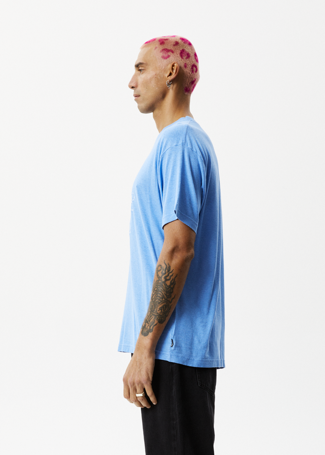 Afends Mens Waterfall - Boxy Graphic T-Shirt - Arctic - Sustainable Clothing - Streetwear