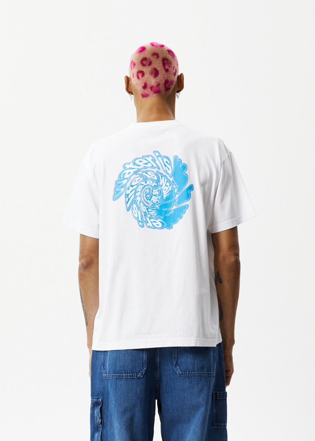 Afends Mens Whirlwood - Boxy Graphic T-Shirt - White - Sustainable Clothing - Streetwear