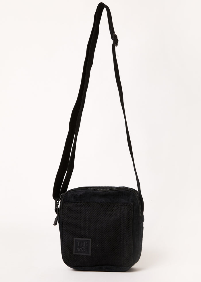 Afends Unisex Asta - Hemp Corduroy Pouch Bag - Black - Sustainable Clothing - Streetwear