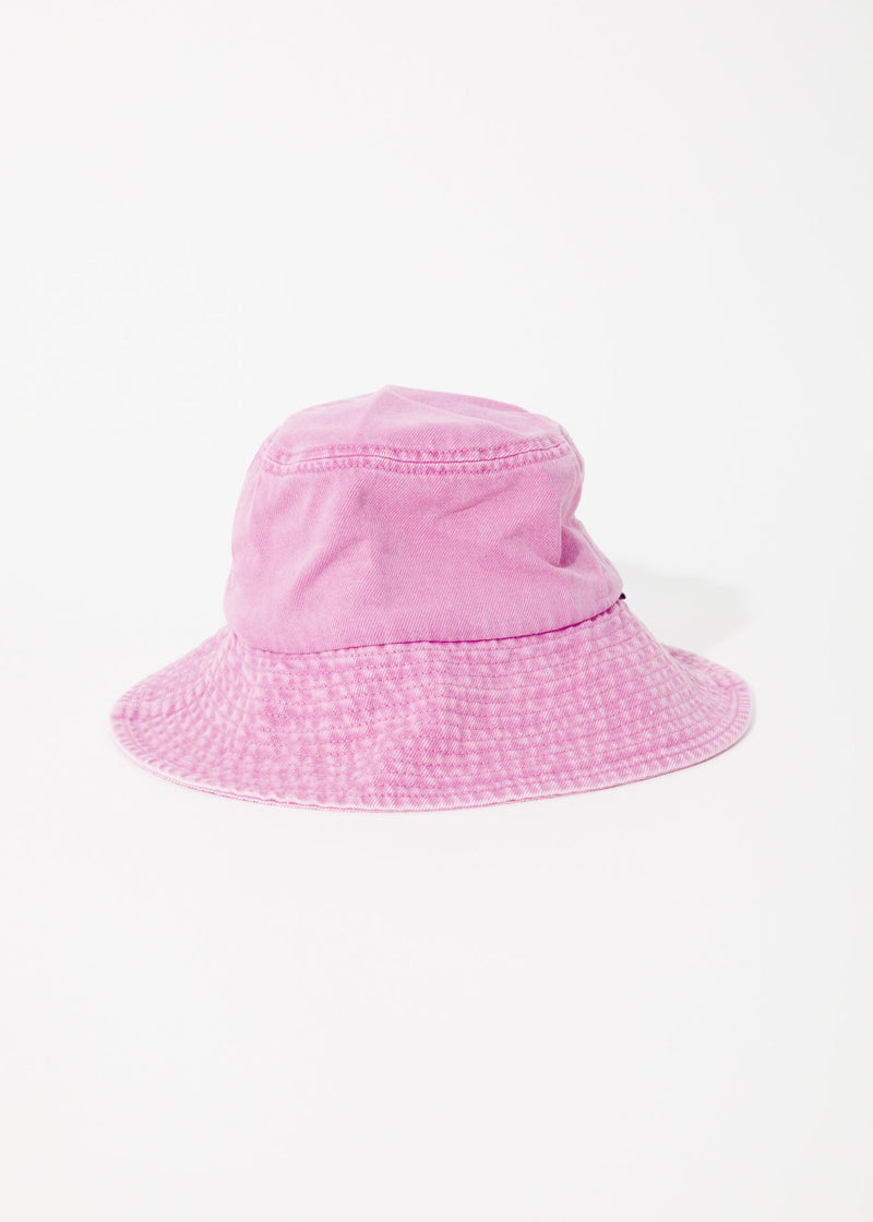 Afends Unisex Bella - Wide Brim Bucket Hat - Faded Candy