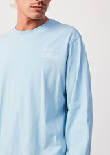 Afends Unisex Conditional - Unisex Organic Oversized Long Sleeve T-Shirt - Sky Blue - Afends unisex conditional   unisex organic oversized long sleeve t shirt   sky blue   sustainable clothing   streetwear