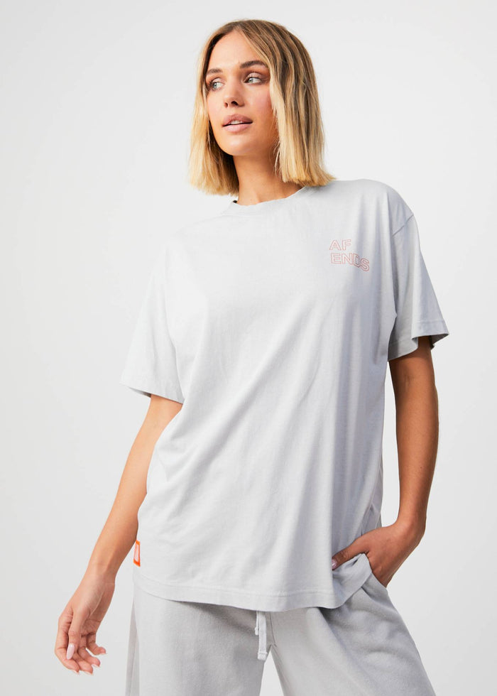 Afends Unisex Conditional - Unisex Oversized T-Shirt - Smoke - Sustainable Clothing - Streetwear