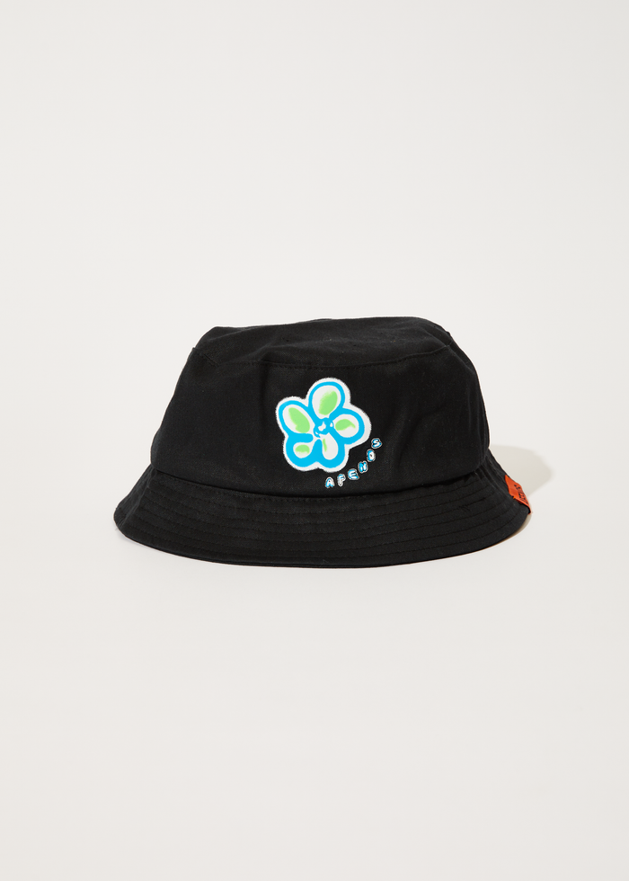 Afends Unisex Cosmic - Hemp Bucket Hat - Black - Sustainable Clothing - Streetwear