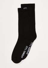 Afends Unisex Everyday - Hemp Crew Socks - Black - Afends unisex everyday   hemp crew socks   black   sustainable clothing   streetwear
