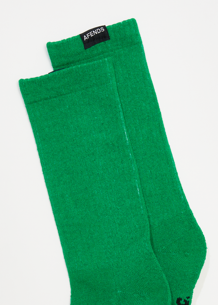 Afends Unisex Everyday - Hemp Crew Socks - Forest - Sustainable Clothing - Streetwear