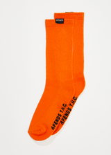 Afends Unisex Everyday - Hemp Crew Socks- Orange - Afends unisex everyday   hemp crew socks  orange   sustainable clothing   streetwear