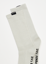 Afends Unisex Everyday - Hemp Crew Socks - Smoke - Afends unisex everyday   hemp crew socks   smoke   sustainable clothing   streetwear