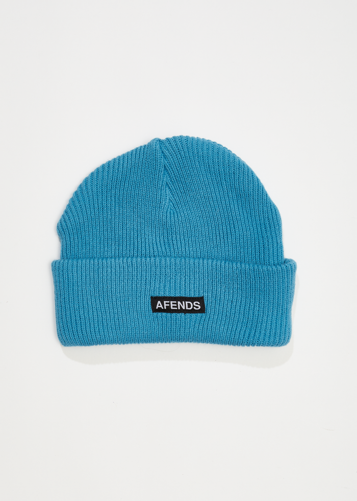Afends Unisex Home Town - Recycled Knit Beanie - Dark Teal - Sustainable Clothing - Streetwear