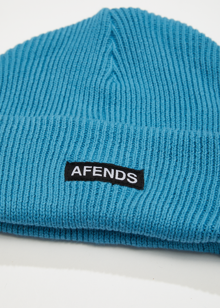 Afends Unisex Home Town - Recycled Knit Beanie - Dark Teal - Sustainable Clothing - Streetwear