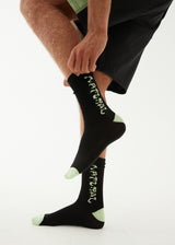Afends Unisex Natural Technology - Hemp Crew Socks - Black - Afends unisex natural technology   hemp crew socks   black   sustainable clothing   streetwear