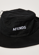 Afends Unisex Needle - Hemp Bucket Hat - Black - Afends unisex needle   hemp bucket hat   black   sustainable clothing   streetwear