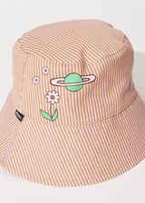 Afends Unisex Night Shade - Bucket Hat - Mustard Stripe - Afends unisex night shade   bucket hat   mustard stripe   sustainable clothing   streetwear