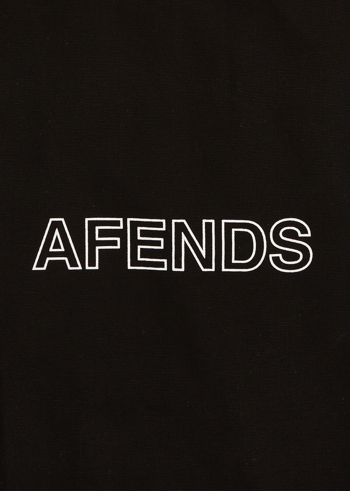 Afends Unisex Outline - Recycled Tote Bag - Black - Sustainable Clothing - Streetwear