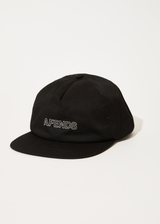 Afends Unisex Outline Recycled - Recycled 5 Panel Cap - Black - Afends unisex outline recycled   recycled 5 panel cap   black   sustainable clothing   streetwear