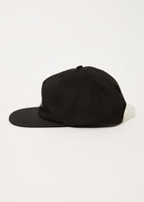 Afends Unisex Outline Recycled - Recycled 5 Panel Cap - Black - Afends unisex outline recycled   recycled 5 panel cap   black   sustainable clothing   streetwear