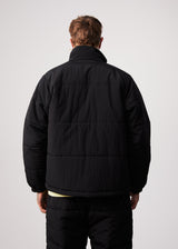 Afends Unisex Pala - Unisex Recycled Puffer Jacket - Black - Afends unisex pala   unisex recycled puffer jacket   black   sustainable clothing   streetwear