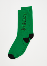 Afends Unisex Programmed - Recycled Crew Socks - Forest - Afends unisex programmed   recycled crew socks   forest   sustainable clothing   streetwear
