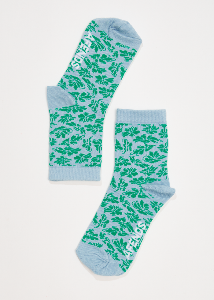 Afends Unisex Rhye - Recycled Crew Socks - Forest - Sustainable Clothing - Streetwear