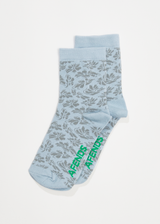 Afends Unisex Rhye - Recycled Crew Socks - Powder Blue - Afends unisex rhye   recycled crew socks   powder blue   sustainable clothing   streetwear