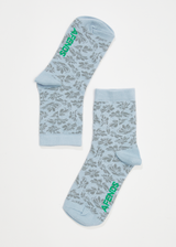 Afends Unisex Rhye - Recycled Crew Socks - Powder Blue - Afends unisex rhye   recycled crew socks   powder blue   sustainable clothing   streetwear