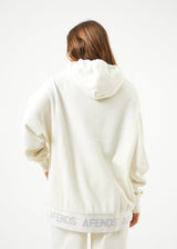 Afends Unisex Studio - Unisex Organic Oversized Hoodie - Off White - Afends unisex studio   unisex organic oversized hoodie   off white   sustainable clothing   streetwear