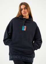 Afends Unisex Studio - Unisex Organic Oversized Hoodie - Black - Afends unisex studio   unisex organic oversized hoodie   black   sustainable clothing   streetwear