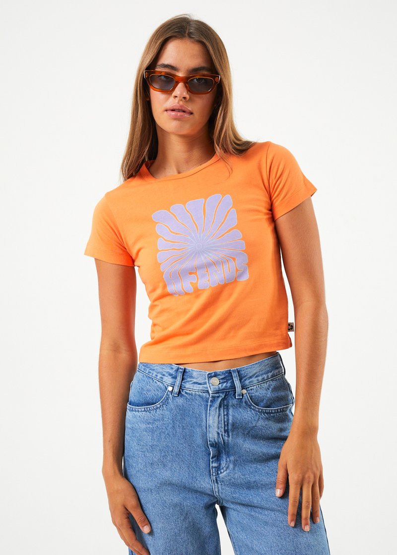 Afends Womens Moomin - Recycled Baby T-Shirt - Tangerine