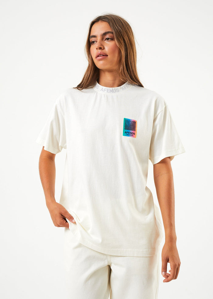 Afends Unisex Studio - Unisex Organic Boxy T-Shirt - Off White - Sustainable Clothing - Streetwear