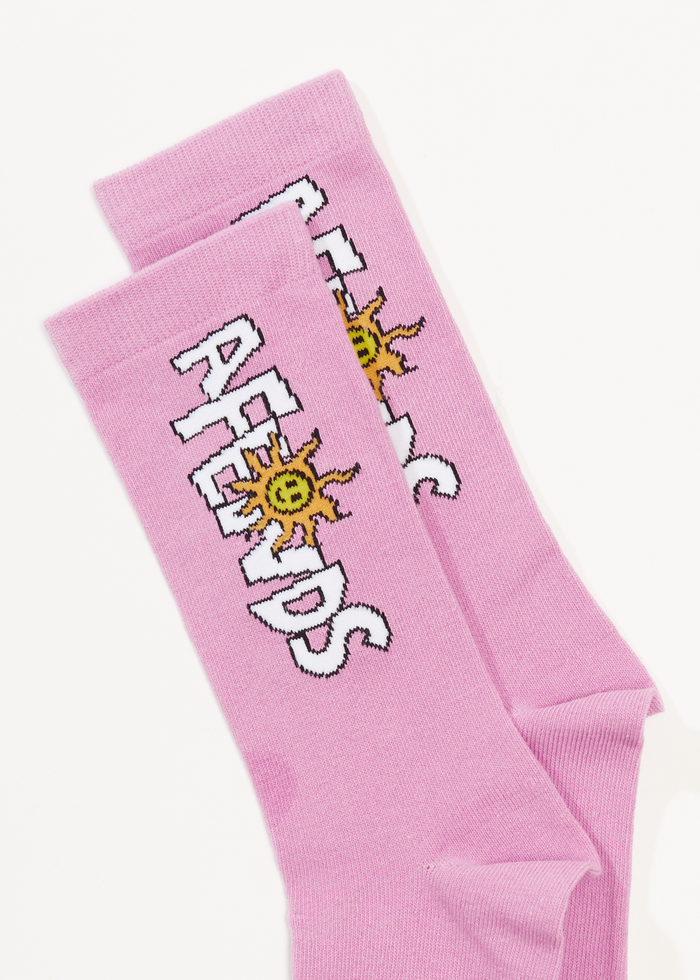 Afends Unisex Sunshine - Crew Socks - Candy - Sustainable Clothing - Streetwear