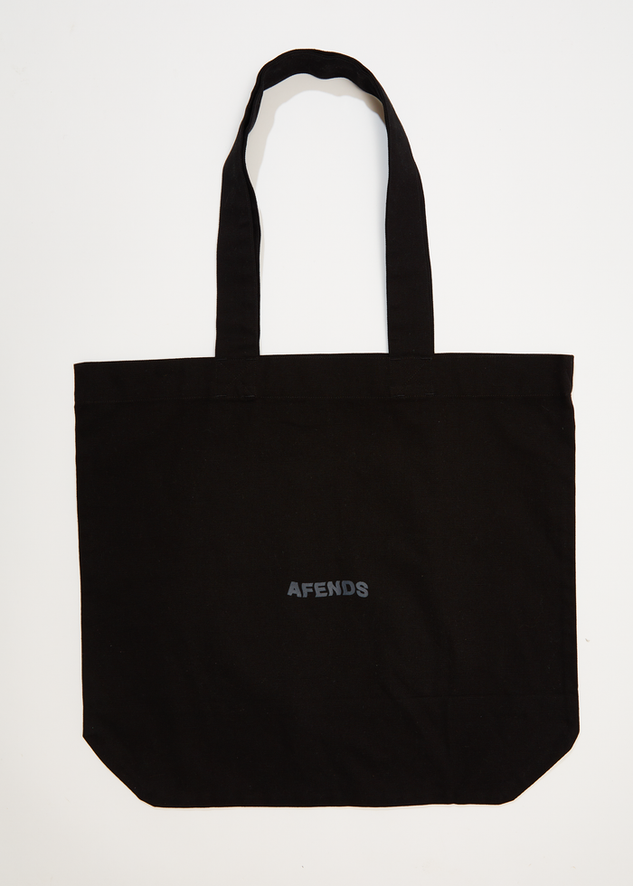 Afends Unisex Vortex - Recycled Tote Bag - Black - Sustainable Clothing - Streetwear