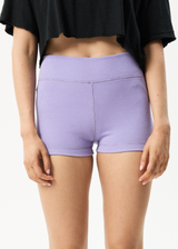 Afends Womens Alice - Hemp Ribbed Booty Shorts - Plum - Afends womens alice   hemp ribbed booty shorts   plum   sustainable clothing   streetwear