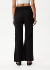 Afends Womens Birkin - Flared Pants - Black - Afends womens birkin   flared pants   black   sustainable clothing   streetwear