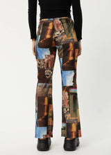 Afends Womens Boulevard - Recycled Sheer Flared Pants - Multi - Afends womens boulevard   recycled sheer flared pants   multi   sustainable clothing   streetwear