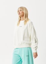 Afends Womens Boundless - Recycled Crew Neck Jumper - Off White - Afends womens boundless   recycled crew neck jumper   off white   sustainable clothing   streetwear