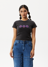 Afends Womens Daisy - Baby T-Shirt - Stone Black - Afends womens daisy   baby t shirt   stone black   sustainable clothing   streetwear