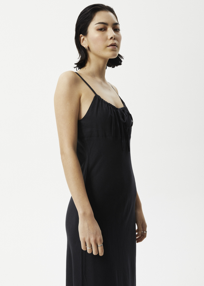 Afends Womens Dallas - Hemp Maxi Dress - Black - Sustainable Clothing - Streetwear