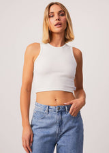 Afends Womens Dalston - Hemp Ribbed Tank - Off White - Afends womens dalston   hemp ribbed tank   off white   sustainable clothing   streetwear
