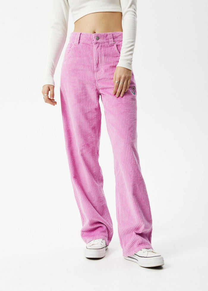 Afends Womens Day Dream - Corduroy Slouch Pants - Candy - Sustainable Clothing - Streetwear