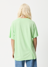 Afends Womens Elation - Hemp Oversized T-Shirt - Lime Green - Afends womens elation   hemp oversized t shirt   lime green   sustainable clothing   streetwear