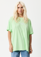Afends Womens Elation - Hemp Oversized T-Shirt - Lime Green - Afends womens elation   hemp oversized t shirt   lime green   sustainable clothing   streetwear