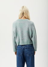 Afends Womens Elliot - Knitted Crew Neck Jumper - Pistachio - Afends womens elliot   knitted crew neck jumper   pistachio   sustainable clothing   streetwear