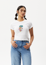 Afends Womens F Plastic - Baby T-Shirt - White - Afends womens f plastic   baby t shirt   white   sustainable clothing   streetwear