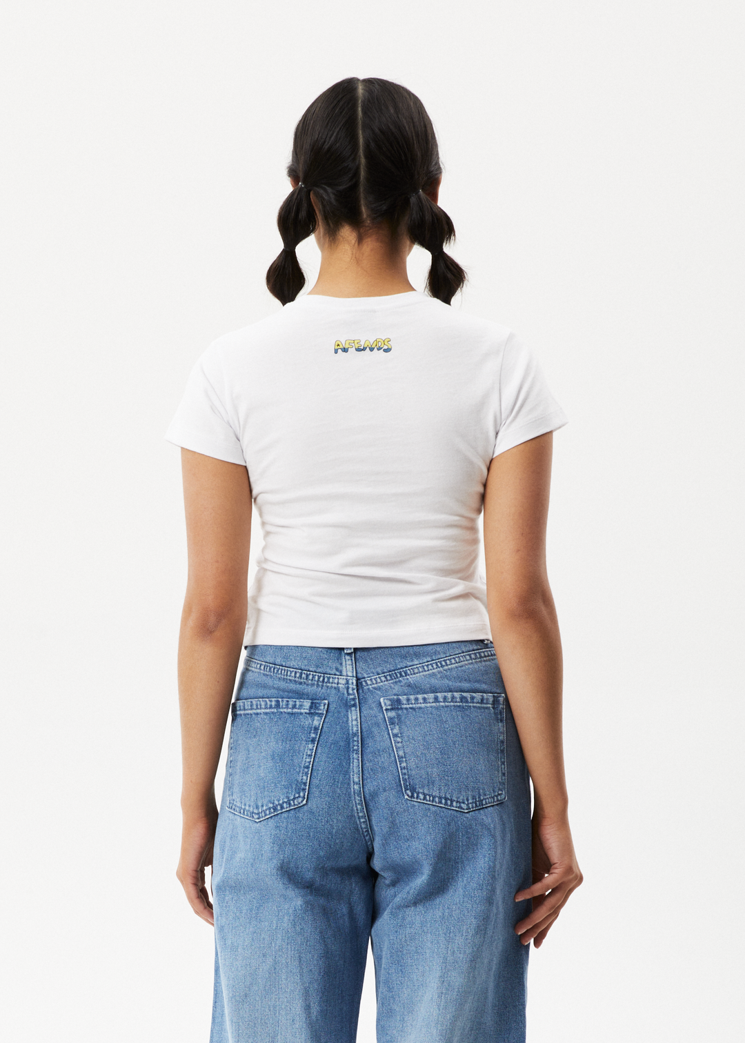 Afends Womens F Plastic - Baby T-Shirt - White - Sustainable Clothing - Streetwear