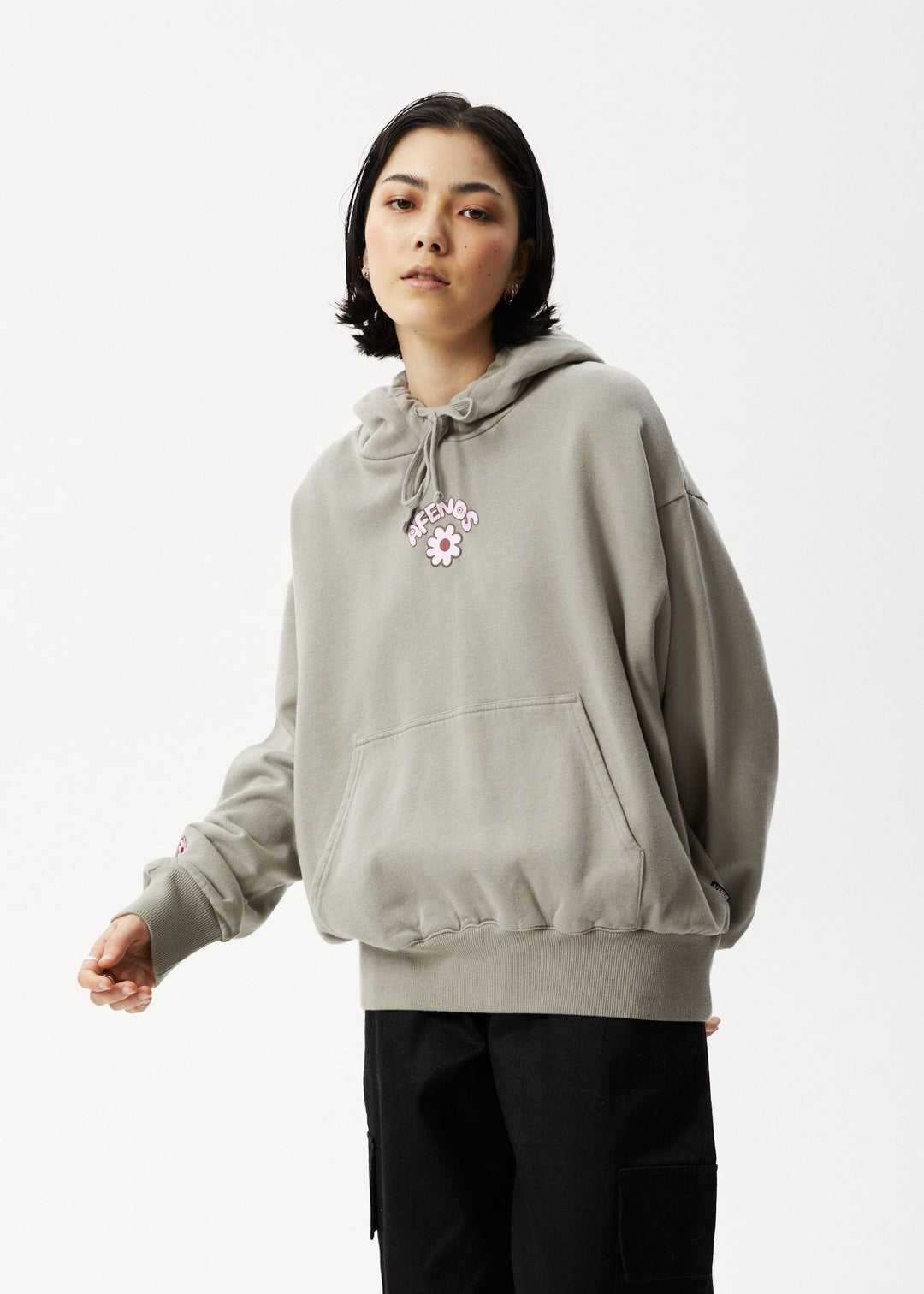 Afends Womens Flower - Hoodie - Olive - Sustainable Clothing - Streetwear