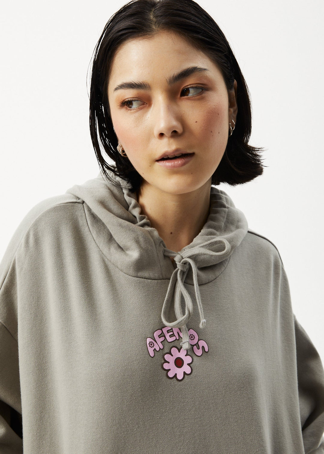 Afends Womens Flower - Hoodie - Olive - Sustainable Clothing - Streetwear