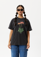 Afends Womens Intergalactic Slay - Oversized Graphic T-Shirt - Stone Black - Afends womens intergalactic slay   oversized graphic t shirt   stone black   sustainable clothing   streetwear