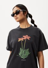 Afends Womens Intergalactic Slay - Oversized Graphic T-Shirt - Stone Black - Afends womens intergalactic slay   oversized graphic t shirt   stone black   sustainable clothing   streetwear