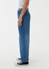 Afends Womens Kendall - Hemp Denim Low Rise Jeans - Authentic Blue - Afends womens kendall   hemp denim low rise jeans   authentic blue   sustainable clothing   streetwear